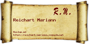 Reichart Mariann névjegykártya